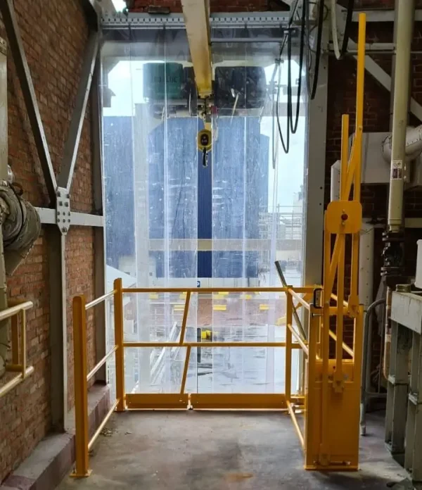 Mezzanine pallet double boom safety gate for high load safety