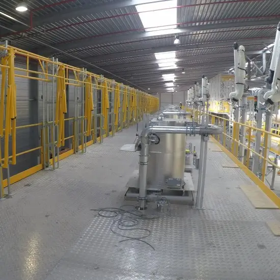 Variogate-30HI-pallet-gate-12-pcs-installed-in-pharmaceutical industry-production-hall